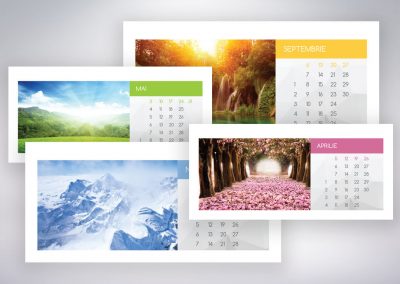 Design grafic calendar de birou personalizat